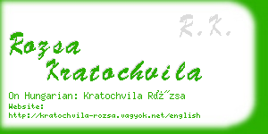 rozsa kratochvila business card